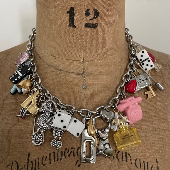 MARC JACOBS Silver 'The Sticker Charm Statement' Necklace - Picture 2 of 6